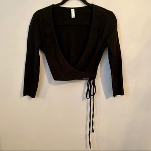 American apparel tie up long sleeve shirt